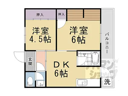 赤澤マンション(2DK/2階)の間取り写真