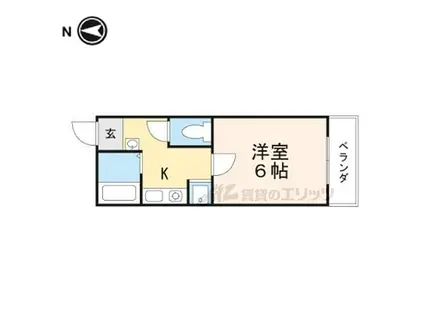 JR片町線(学研都市線) 藤阪駅 徒歩35分 3階建 築35年(1K/2階)の間取り写真