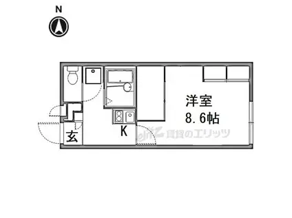 レオパレスかつらぎ(1K/2階)の間取り写真