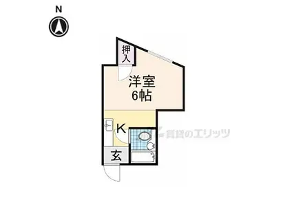 MAYUMIハイツ枚方15番館尊延寺(ワンルーム/3階)の間取り写真