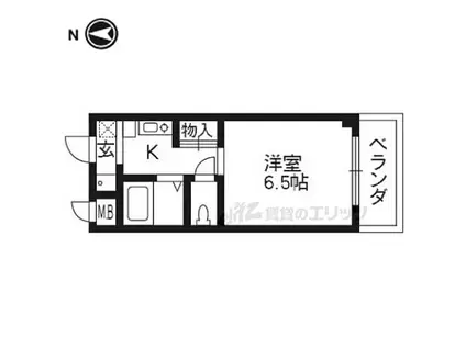 ソレイユ川崎(1K/3階)の間取り写真