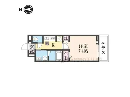 近鉄大阪線 耳成駅 徒歩9分 3階建 新築(1K/1階)の間取り写真