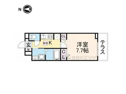 京阪本線 光善寺駅 徒歩10分 3階建 新築(1K/3階)の間取り写真
