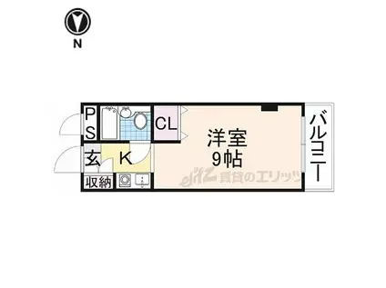 宮之阪マンション(1K/3階)の間取り写真