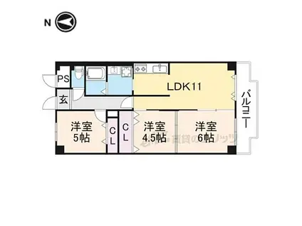 サンマンション新大宮(3LDK/7階)の間取り写真