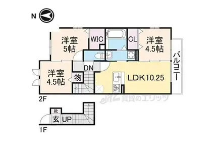 近鉄橿原線 田原本駅 徒歩12分 2階建 築7年(3LDK/2階)の間取り写真