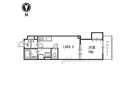 JR片町線(学研都市線) 寝屋川公園駅 徒歩13分 3階建 新築(1LDK/2階)の間取り写真