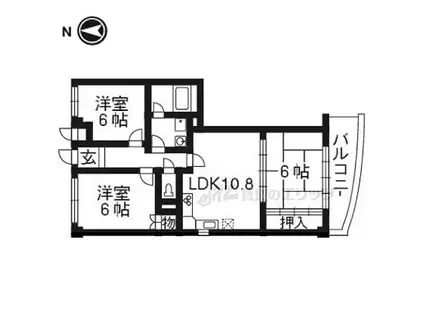 クレールTSUDA(3LDK/4階)の間取り写真