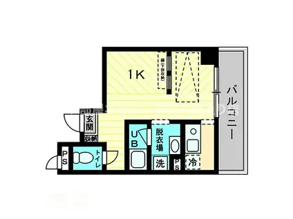 コンコート志度(ワンルーム/3階)の間取り写真
