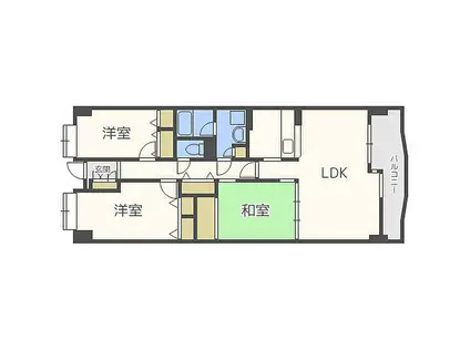 グランソレイユ日本橋(3LDK/9階)の間取り写真