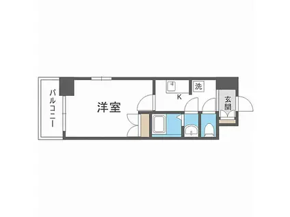 フォレシティ日本橋V(1K/4階)の間取り写真