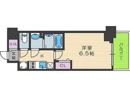 プレサンス 梅田北 ディア(1K/3階)の間取り写真