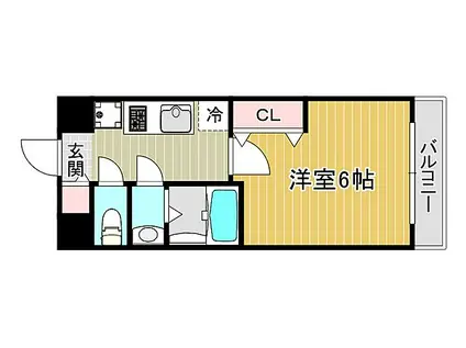エスリードレジデンス大阪福島フロント(1K/5階)の間取り写真