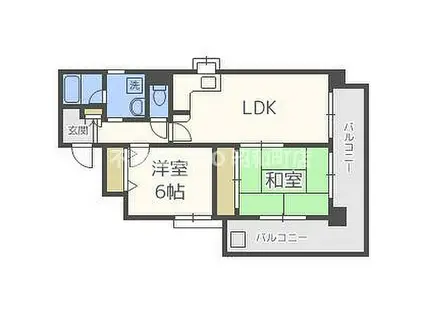 ラ・モードニシカワ1(2LDK/5階)の間取り写真