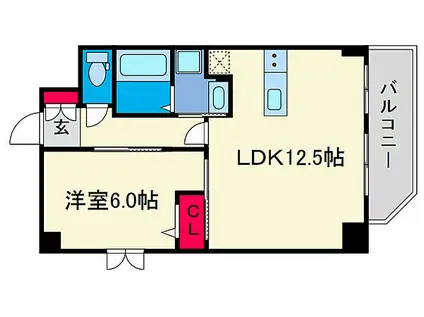 MON MAISON 2(1LDK/7階)の間取り写真