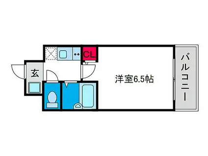 ラビスタ阿倍野(1K/4階)の間取り写真