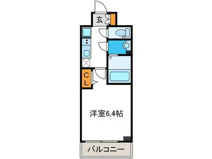 アドバンス大阪ブリス(1K/5階)の間取り写真