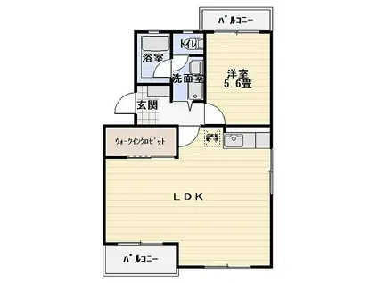 トラスト(1LDK/2階)の間取り写真