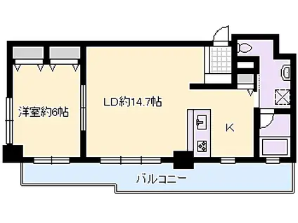 PHOENIX緑地公園(1LDK/5階)の間取り写真