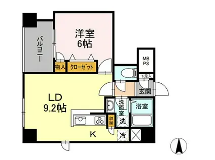 都営新宿線 小川町駅(東京) 徒歩2分 12階建 築4年(1LDK/11階)の間取り写真