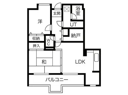 ドール辻井(2SLDK/4階)の間取り写真