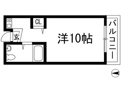 メゾンジョイ(ワンルーム/3階)の間取り写真