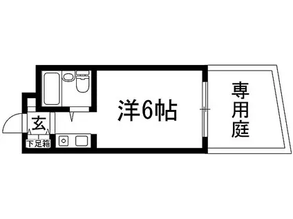ダイドーメゾン甲東園(ワンルーム/1階)の間取り写真