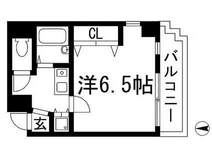 ライブリー宝塚(1K/3階)の間取り写真