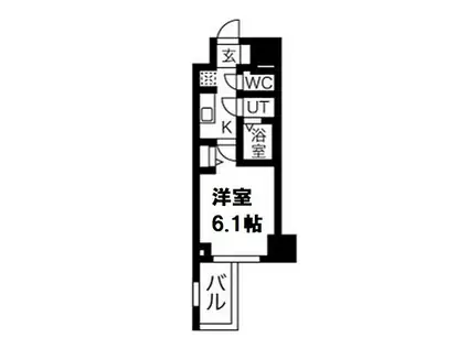 ファステート大阪ドームライズ(1K/2階)の間取り写真