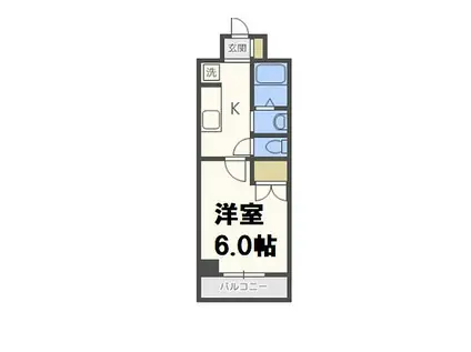 ゆーとぴあ(1K/9階)の間取り写真
