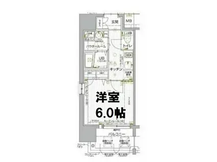 エスリード心斎橋イースト(1K/8階)の間取り写真