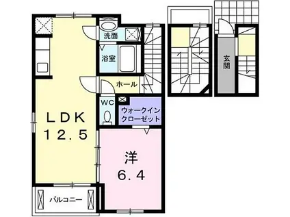 JR播但線 福崎駅 徒歩18分 3階建 築7年(1LDK/3階)の間取り写真
