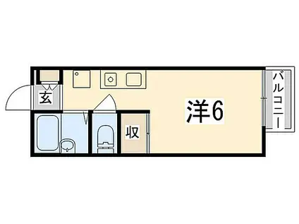 グランボナール下野田(ワンルーム/1階)の間取り写真