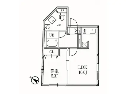 PASEO目黒(1LDK/3階)の間取り写真