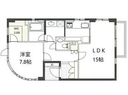 クラッシィハウス白金三光坂(1LDK/1階)の間取り写真