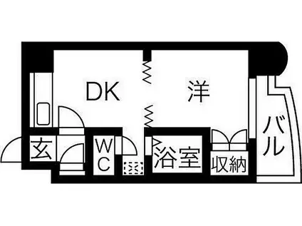 ENDLESS三井北16条(1DK/5階)の間取り写真