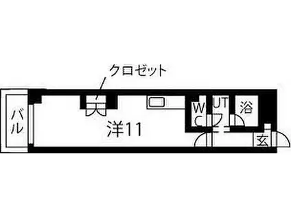 SAFEWAY本郷(1DK/5階)の間取り写真