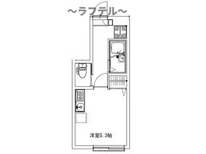 AZESTーRENT所沢(ワンルーム/1階)の間取り写真