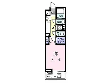 西武新宿線 新所沢駅 徒歩2分 3階建 築3年(1K/3階)の間取り写真