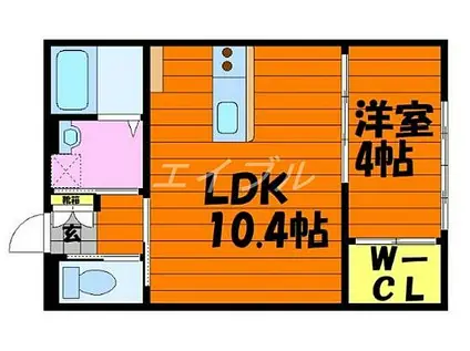 VILLARTE(1LDK/2階)の間取り写真