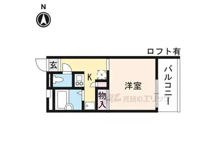 JR和歌山線 ＪＲ五位堂駅 徒歩9分 3階建 築25年(1K/2階)の間取り写真