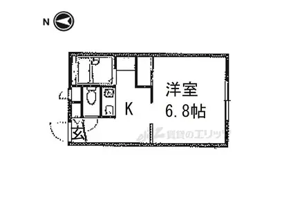 レオパレスOHIIII(1K/2階)の間取り写真