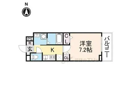 JR和歌山線 志都美駅 徒歩5分 3階建 新築(1K/2階)の間取り写真