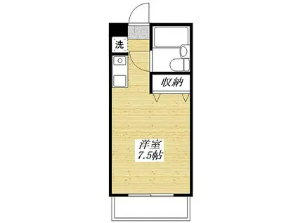 メゾン傘松(ワンルーム/1階)の間取り写真