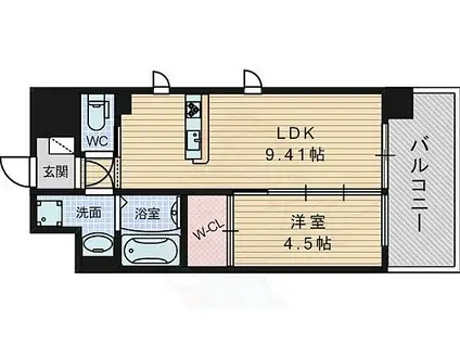 第22関根マンション(1LDK/13階)の間取り写真