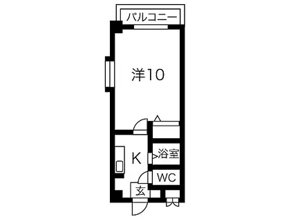 サンコート箱崎(1K/4階)の間取り写真