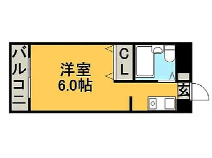 メゾン・ド・香椎参道(ワンルーム/6階)の間取り写真