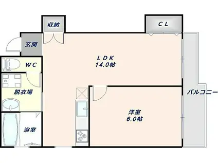 大蓮ハイツ(1LDK/3階)の間取り写真