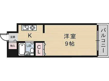 メゾンドーム千成(1K/2階)の間取り写真