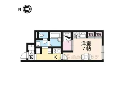 レオパレスクレインコート平田(1K/1階)の間取り写真